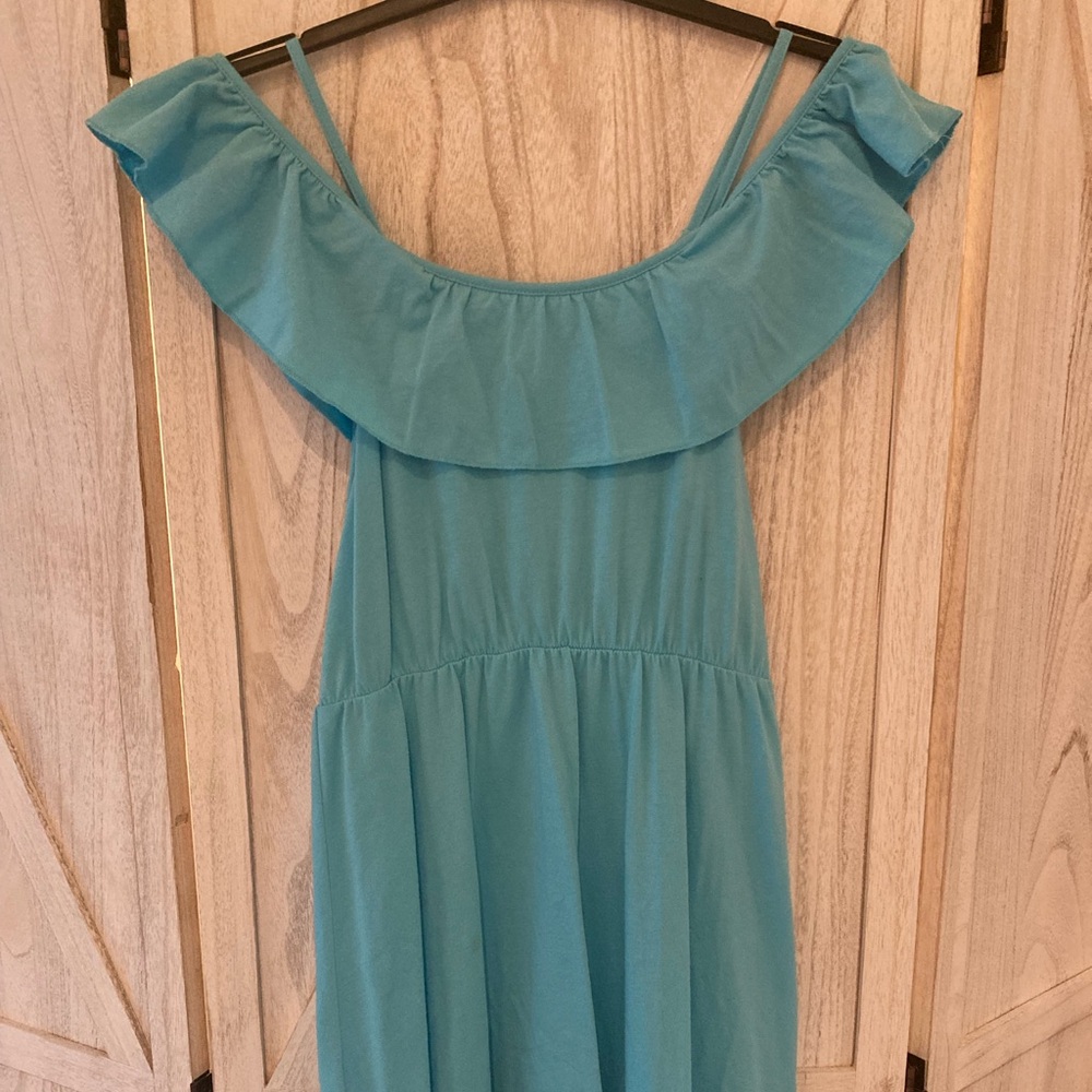 The Children's Place Teal Ruffled Off-the-Shoulder Sundress